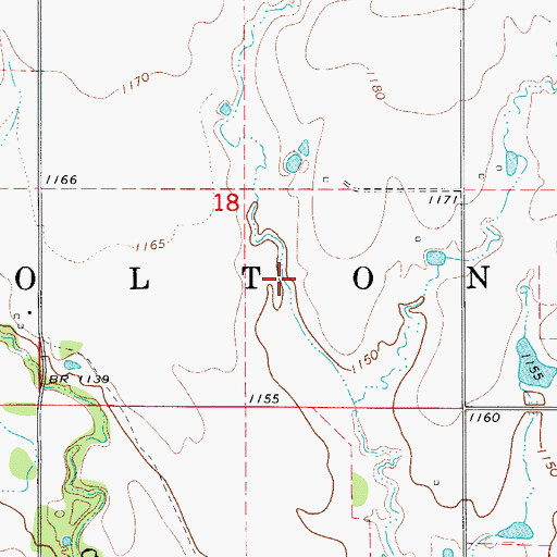 Topographic Map of Township of Holton, OK