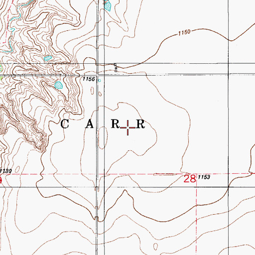 Topographic Map of Township of Carr, OK