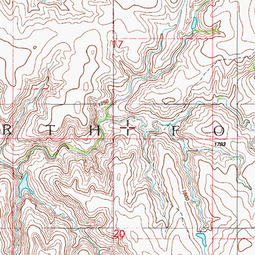 Topographic Map of Township of North Fork, OK