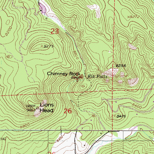 Topographic Map of Chimney Rock, CO
