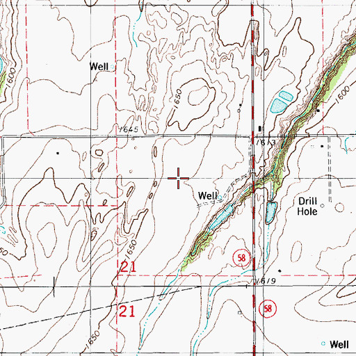 Topographic Map of Township of Hydro, OK