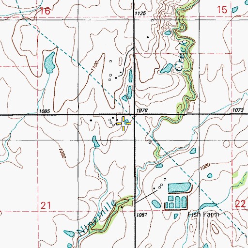Topographic Map of Township of Lincoln, OK
