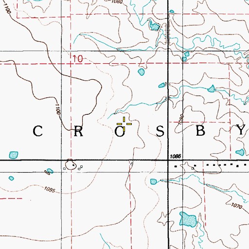 Topographic Map of Township of Crosby, OK