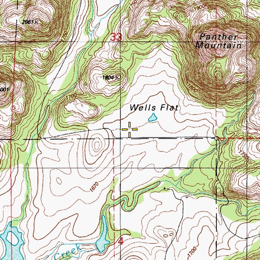 Topographic Map of Township of Wichita, OK