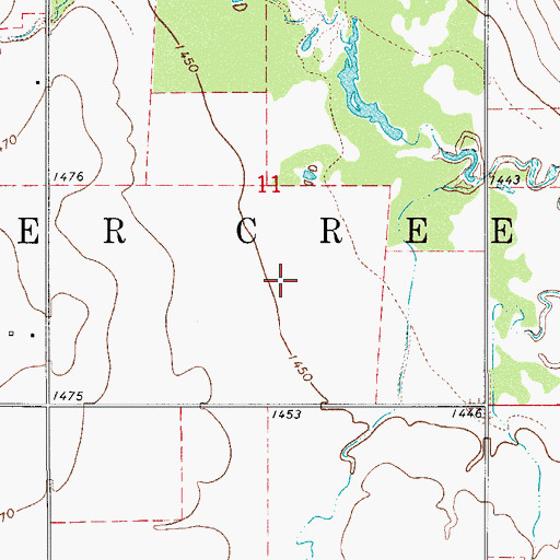 Topographic Map of Township of Otter Creek, OK