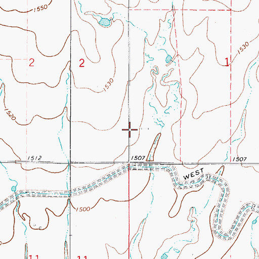 Topographic Map of Township of Quartz, OK