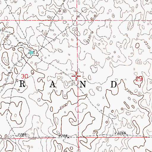 Topographic Map of Township of Grand, OK