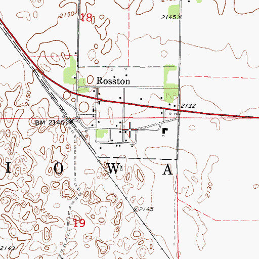 Topographic Map of Township of Kiowa, OK