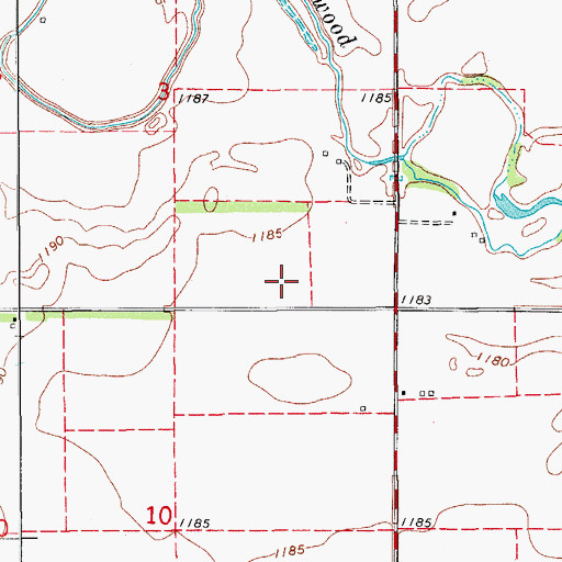 Topographic Map of Township of Driftwood, OK