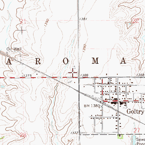 Topographic Map of Township of Karoma, OK