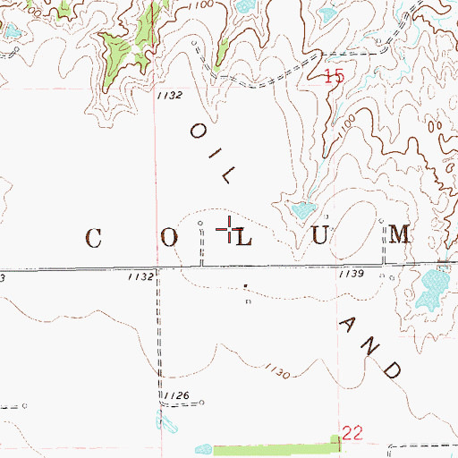 Topographic Map of Township of Columbia, OK