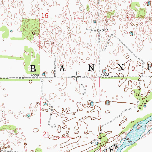 Topographic Map of Township of Banner, OK