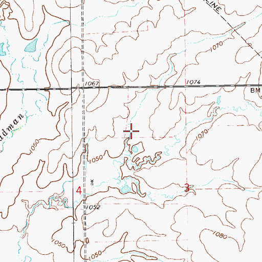 Topographic Map of Township of Numa, OK