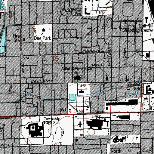Topographic Map of Stevenson School, IL