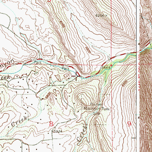 Topographic Map of Plymouth Creek, CO