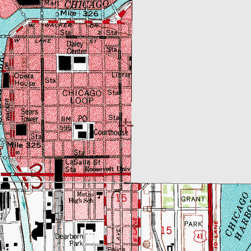 Topographic Map of Chapin and Gore Building, IL