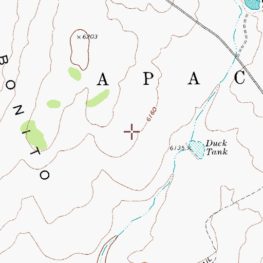 Topographic Map of Bonito Prairie, AZ