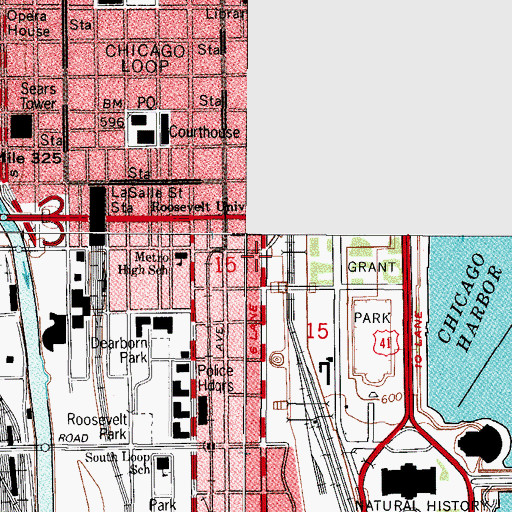 Topographic Map of Columbia College, IL