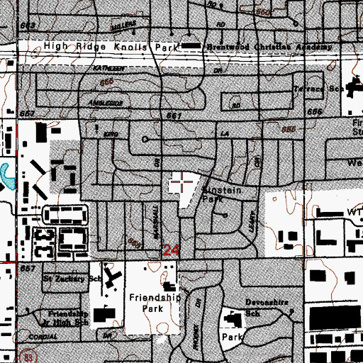 Topographic Map of Einstein Park, IL
