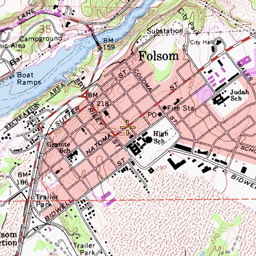 Topographic Map of Phoenix Private School (historical), CA