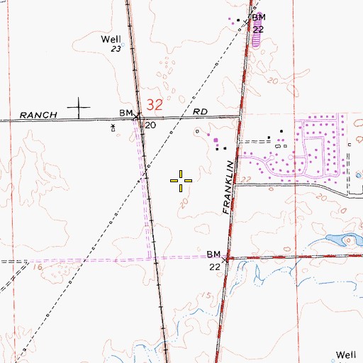 Topographic Map of Womack Park, CA