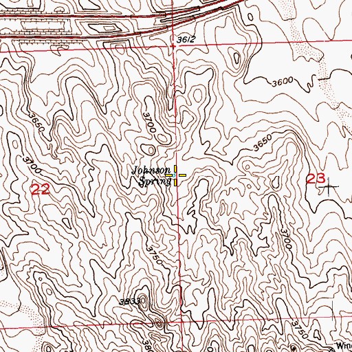 Topographic Map of Johnson Spring, CO