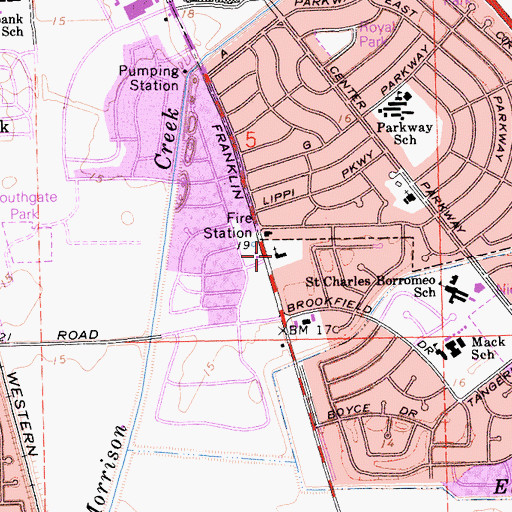Topographic Map of Prince of Peace Baptist Church, CA