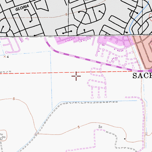 Topographic Map of Seymour Park, CA