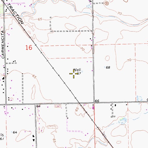 Topographic Map of Coffing, CA