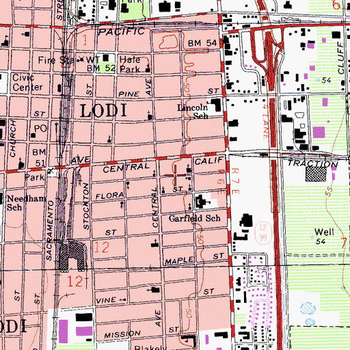 Topographic Map of Hilborn Seventh Day Adventist Church (historical), CA