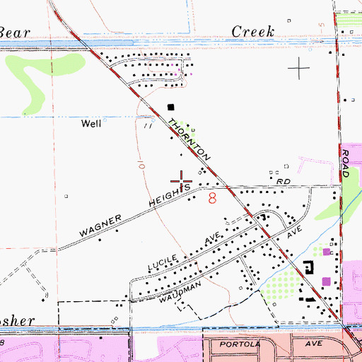 Topographic Map of Delta Sierra Middle School, CA