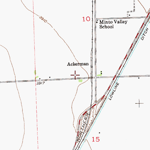 Topographic Map of Ackerman, CO