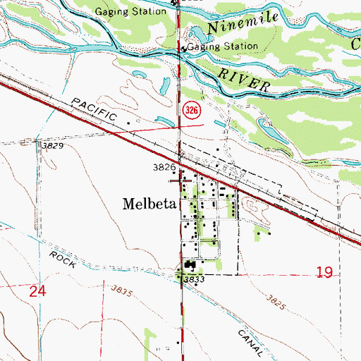 Topographic Map of Melbeta Post Office, NE