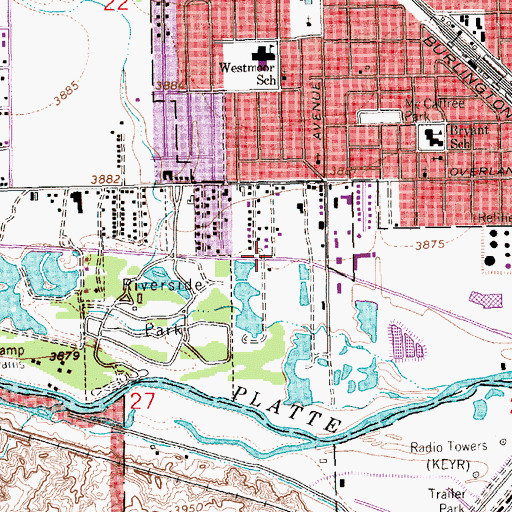 Topographic Map of Bluff View Church of Christ, NE