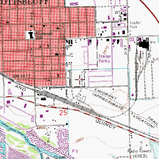 Topographic Map of Veterans Park, NE