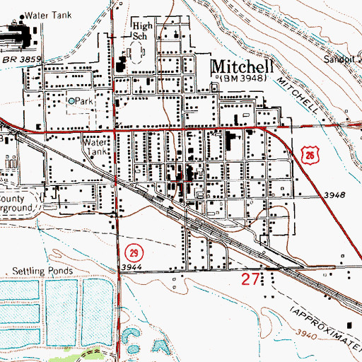 Topographic Map of Federated Churches, NE