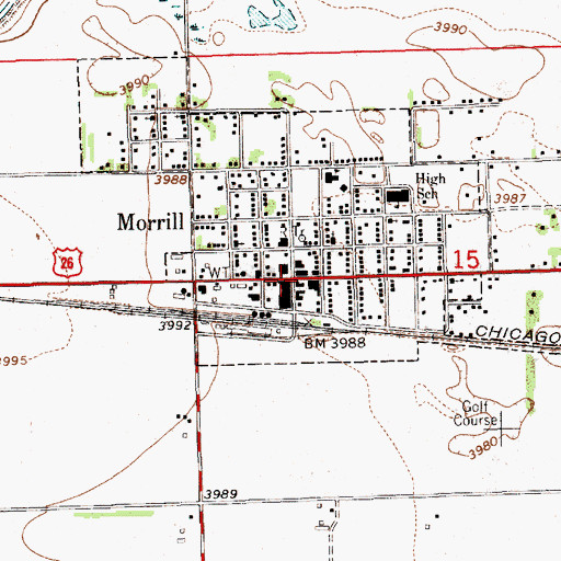 Topographic Map of Church of Christ, NE