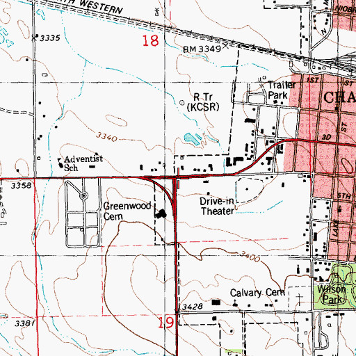 Topographic Map of Chadron State College Historical Marker, NE