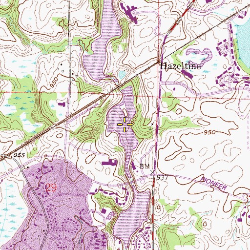 Topographic Map of Lake Jonathan, MN