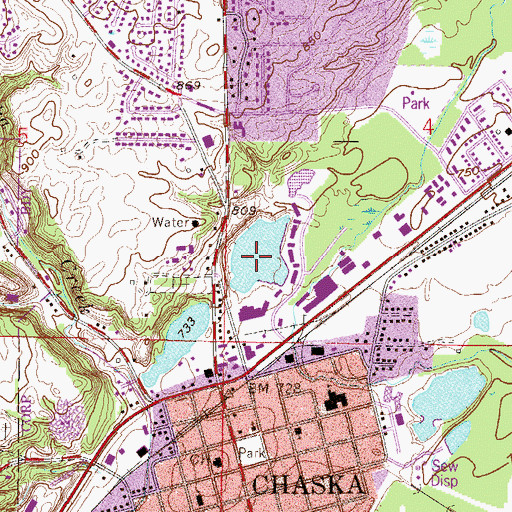 Topographic Map of Brickyard Clayhole, MN