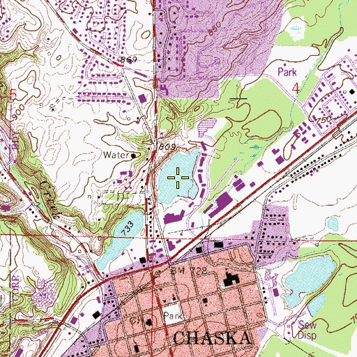Topographic Map of Brickyard Clayhole, MN