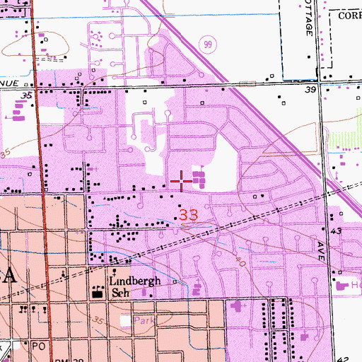 Topographic Map of Shasta Elementary School, CA