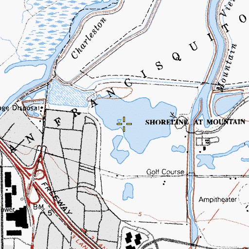 Topographic Map of Shoreline Lake, CA