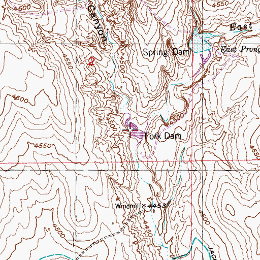 Topographic Map of Echo Canyon, CO