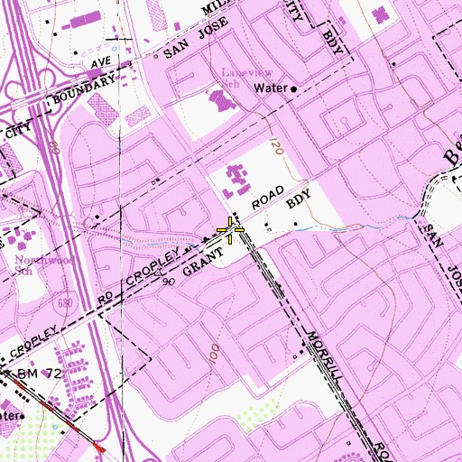 Topographic Map of The Church of Jesus Christ of Latter Day Saints, CA