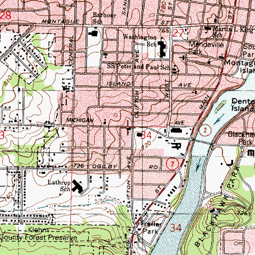 Topographic Map of Providence Baptist Church, IL