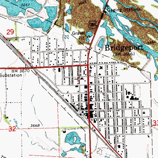 Topographic Map of Morrill County Sheriffs Office, NE