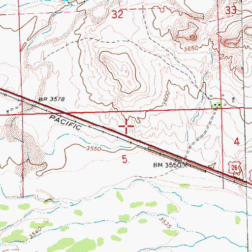 Topographic Map of Narcissa Whitman Historical Marker, NE
