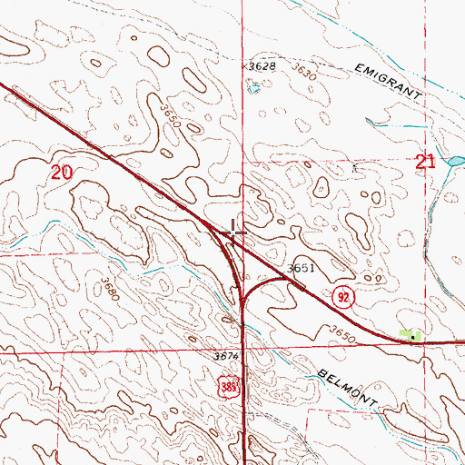 Topographic Map of Amanda Lamme Historical Marker, NE