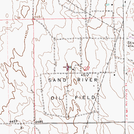 Topographic Map of Sand River Oil Field, CO